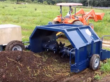 Compact Tractor Pulling Compost Turner